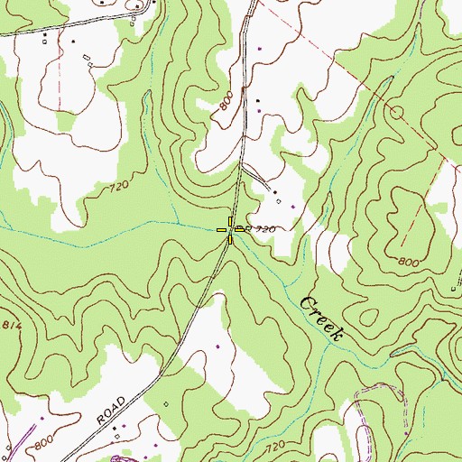 Topographic Map of Oddfellows Bridge, GA