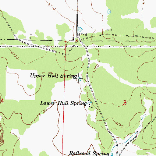 Topographic Map of Upper Hull Spring, AZ