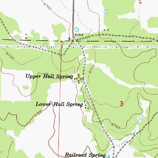 Topographic Map of Upper Hull Spring, AZ