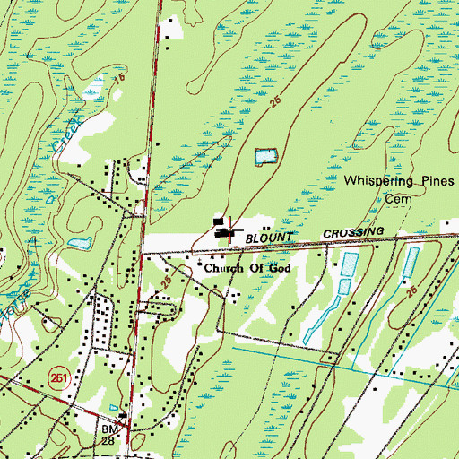 Topographic Map of Oglethorpe Academy, GA