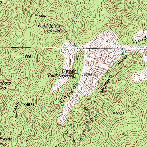 Topographic Map of Upper Peck Spring, AZ