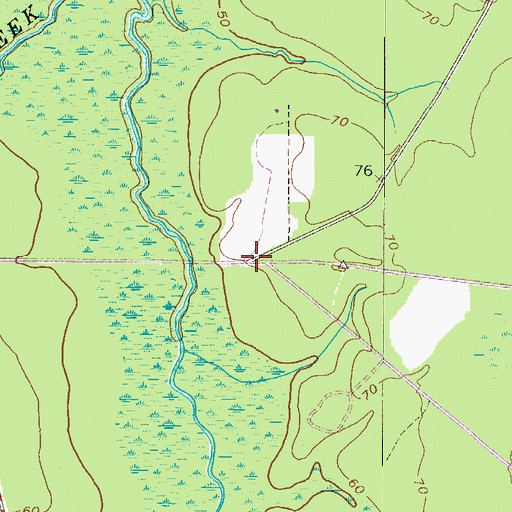 Topographic Map of Darlot, GA