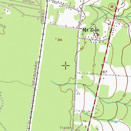 Topographic Map of Deerwood Estates, GA