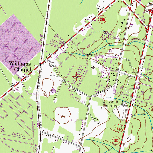 Topographic Map of Herbert Heights, GA