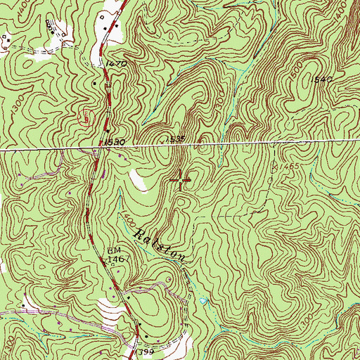 Topographic Map of Barlow Cuts, GA