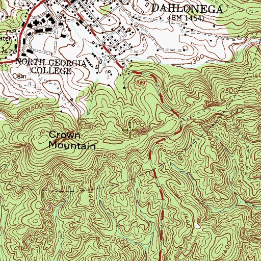Topographic Map of Columbia Cut, GA