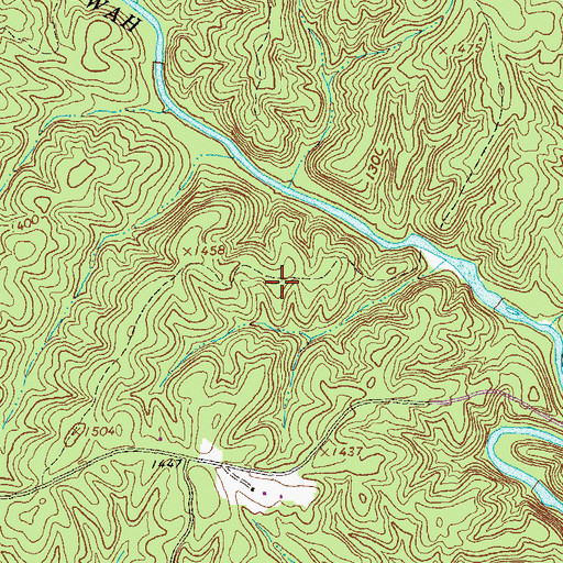 Topographic Map of Etowah (historical), GA