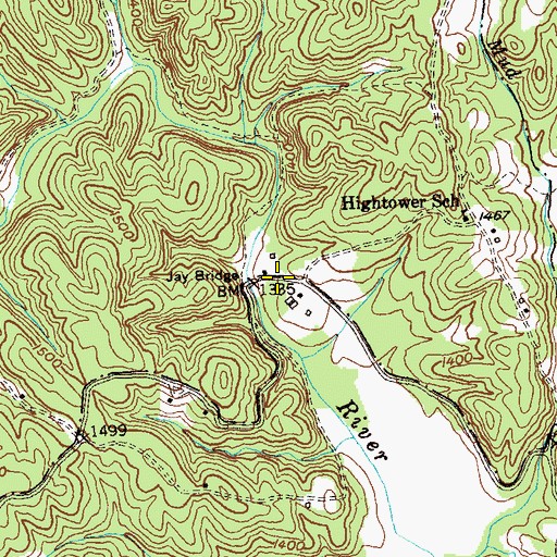 Topographic Map of Jay (historical), GA