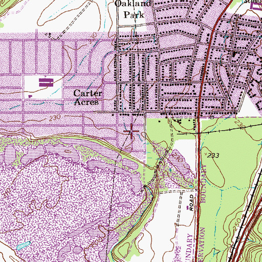 Topographic Map of Cherokee Park, GA