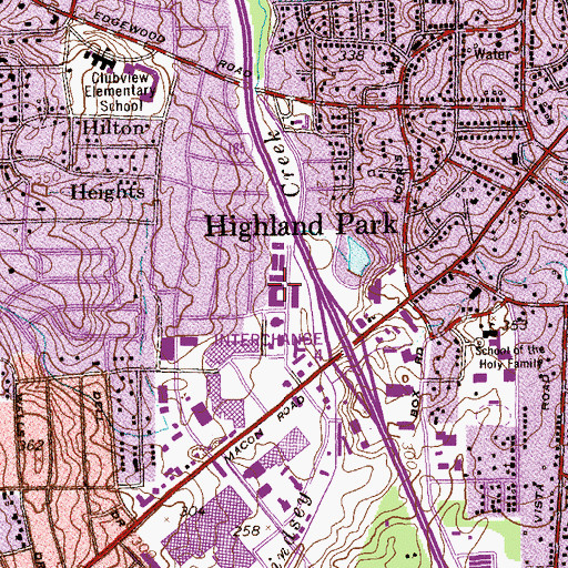 Topographic Map of Cross Country Office Park, GA