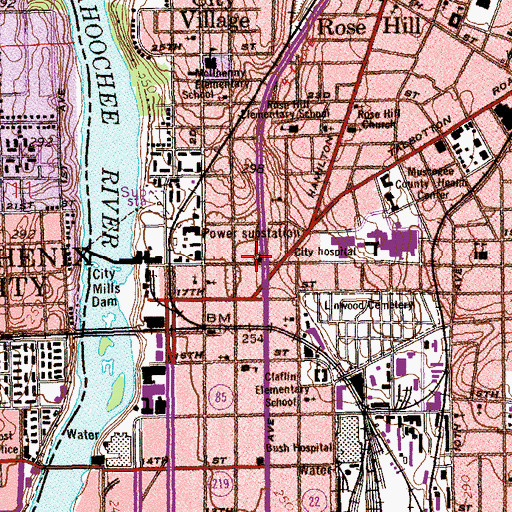 Topographic Map of Holsey Monumental Christian Methodist Episcopal Church, GA