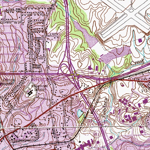 Topographic Map of Interchange 5, GA