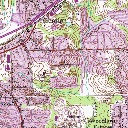Topographic Map of Kenwood, GA