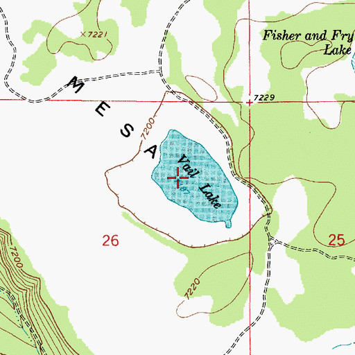 Topographic Map of Vail Lake, AZ