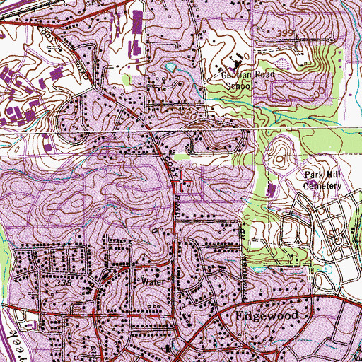 Topographic Map of University Plaza Shopping Center, GA