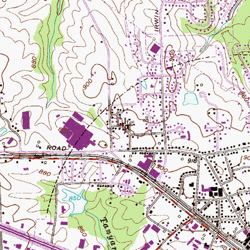 Topographic Map of Pleasant Circle Park, GA