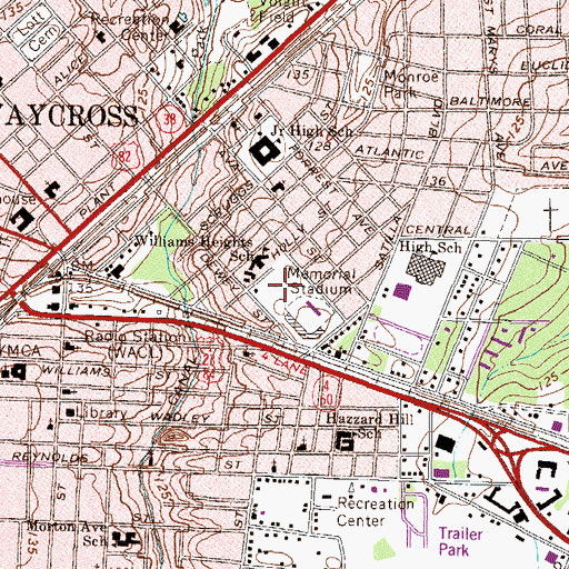 Topographic Map of Newton Field, GA