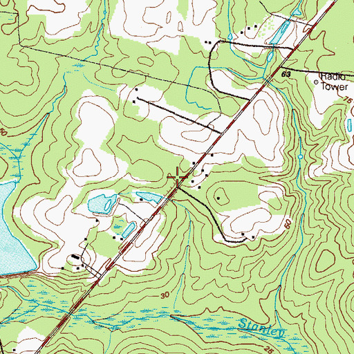 Topographic Map of Traders Hill School (historical), GA
