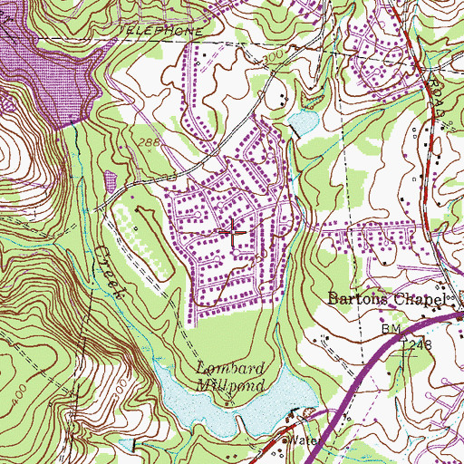 Topographic Map of Christa, GA