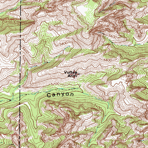 Topographic Map of Vultee Arch, AZ