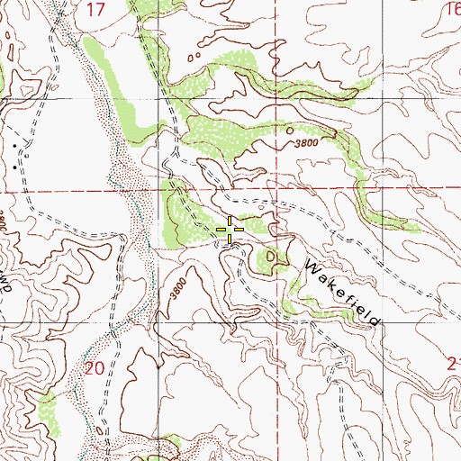 Topographic Map of Wakefield Canyon, AZ