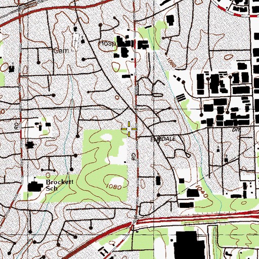 Topographic Map of Kelley C Cofer Park, GA