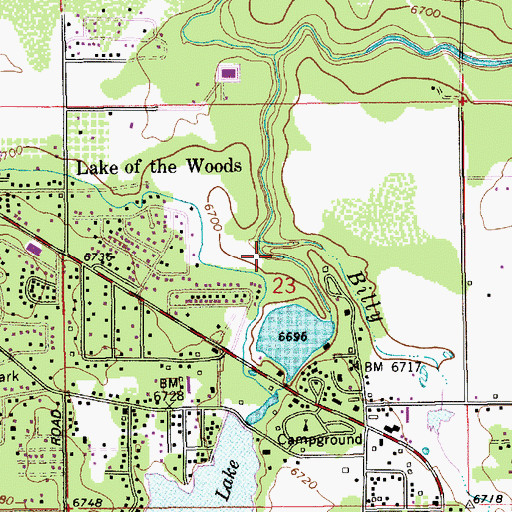 Topographic Map of Walnut Creek, AZ