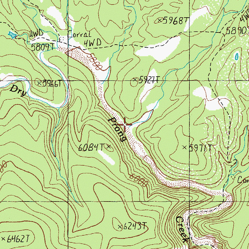 Topographic Map of Warren Canyon, AZ