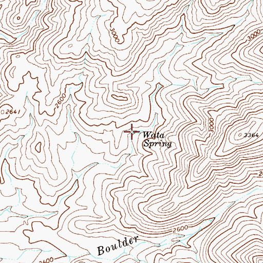 Topographic Map of Wata Spring, AZ