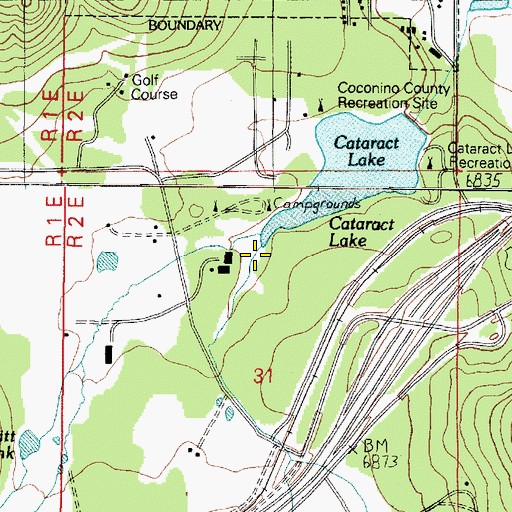 Topographic Map of West Cataract Creek, AZ