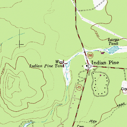 Topographic Map of West Indian Pine Tank, AZ