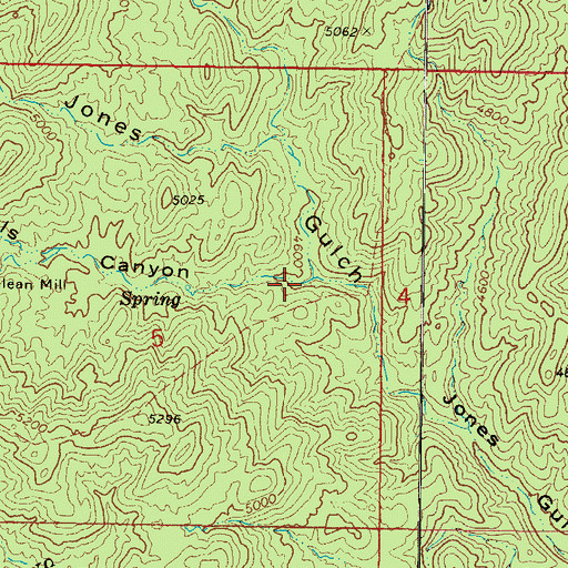 Topographic Map of Wheels Canyon, AZ