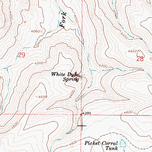 Topographic Map of White Dyke Spring, AZ