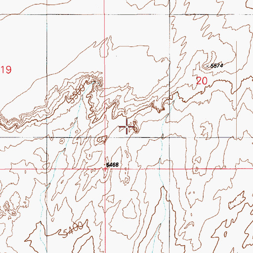 Topographic Map of Crows Nest Point, AZ