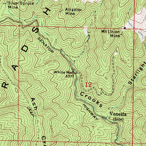Topographic Map of White Well, AZ