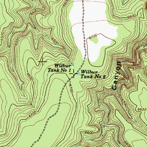 Topographic Map of Wilbur Tank Number Two, AZ
