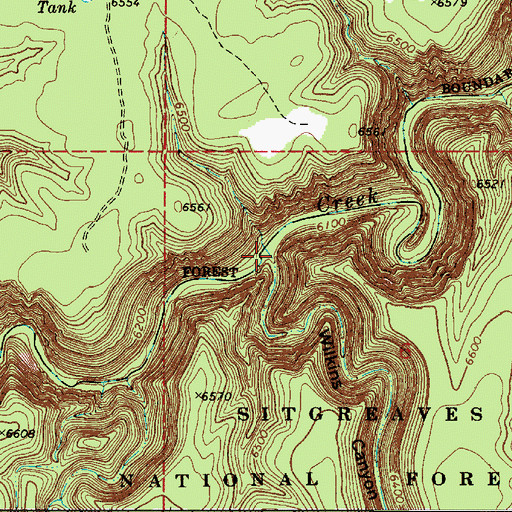 Topographic Map of Wilkins Canyon, AZ