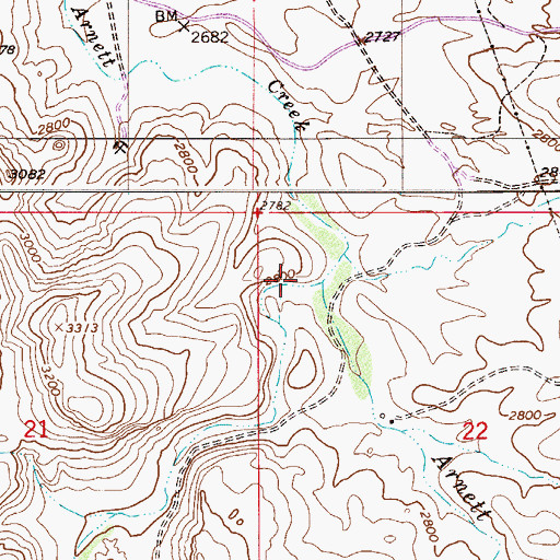 Topographic Map of Wood Canyon, AZ