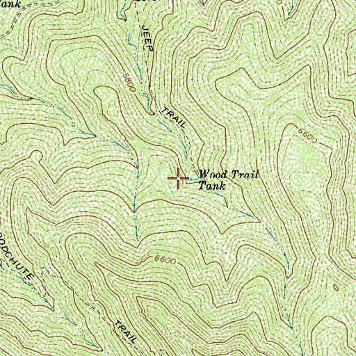 Topographic Map of Wood Trail Tank, AZ