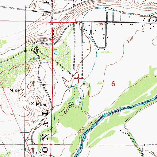 Topographic Map of Woods Ditch, AZ