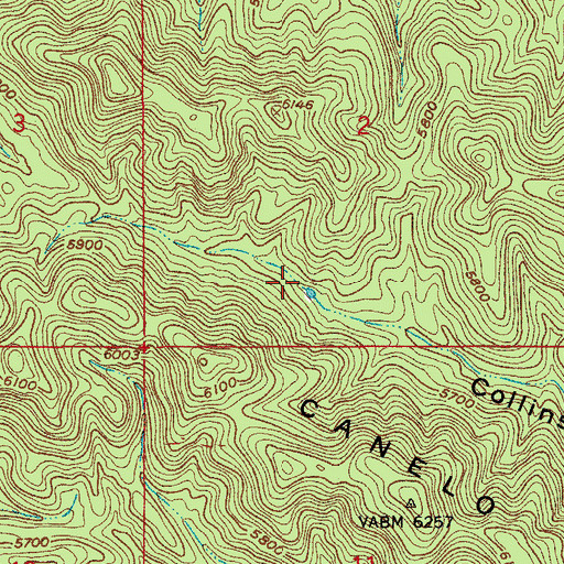 Topographic Map of Collins Tank, AZ