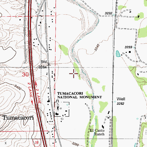 Topographic Map of Edwards Ranch (historical), AZ