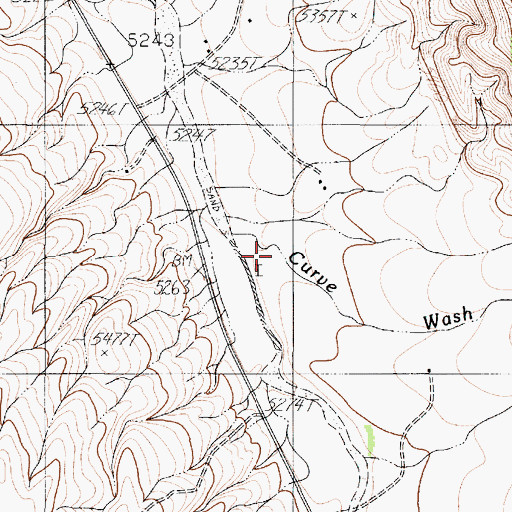 Topographic Map of Curve Wash, AZ