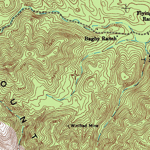 Topographic Map of Miller Spring, AZ