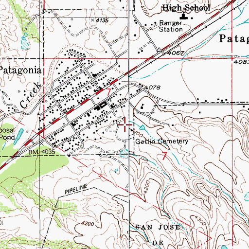 Topographic Map of School Canyon, AZ