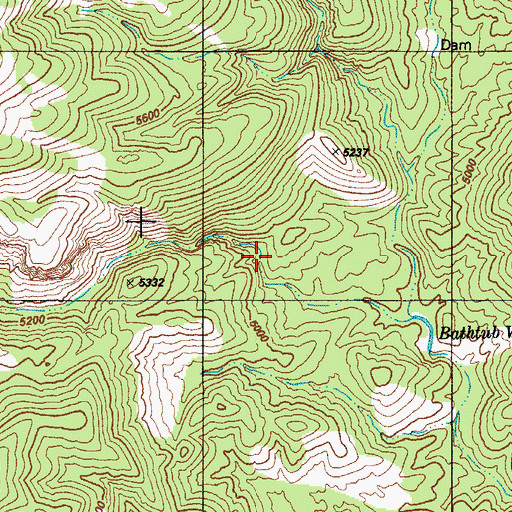 Topographic Map of Walker Canyon, AZ