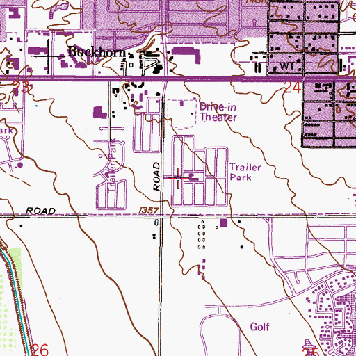 Topographic Map of Fountain East, AZ