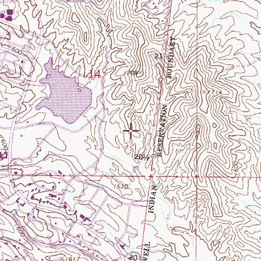 Topographic Map of Fountain Hills Dam, AZ