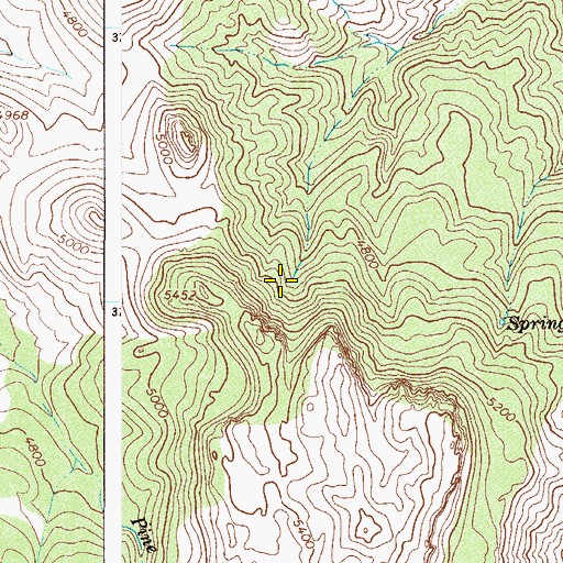 Topographic Map of Monkey Spring, AZ