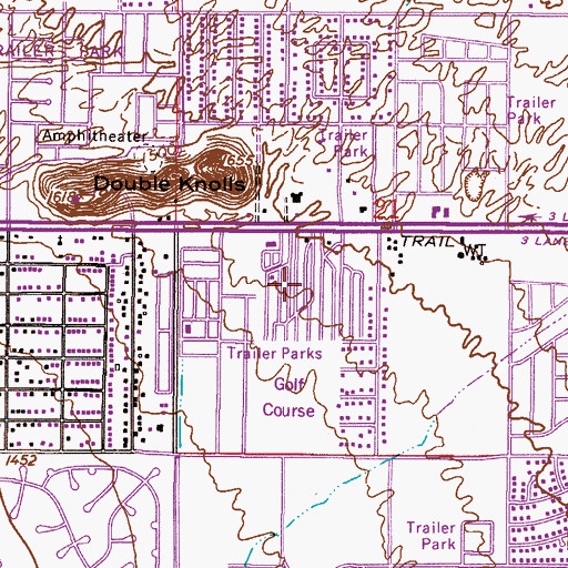 Topographic Map of Sunset Trail Ranch, AZ